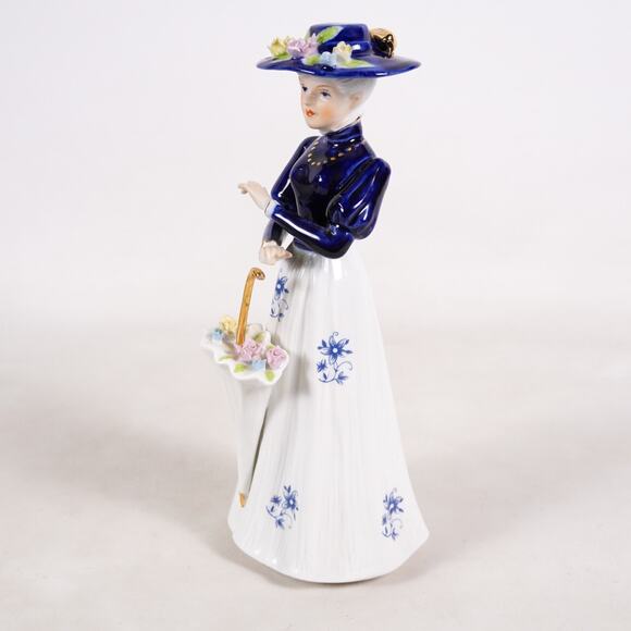 Vintage Mary Poppins Porcelain Figure Victorian Lady Woman Statue Art Sculpture - Picture 8 of 12